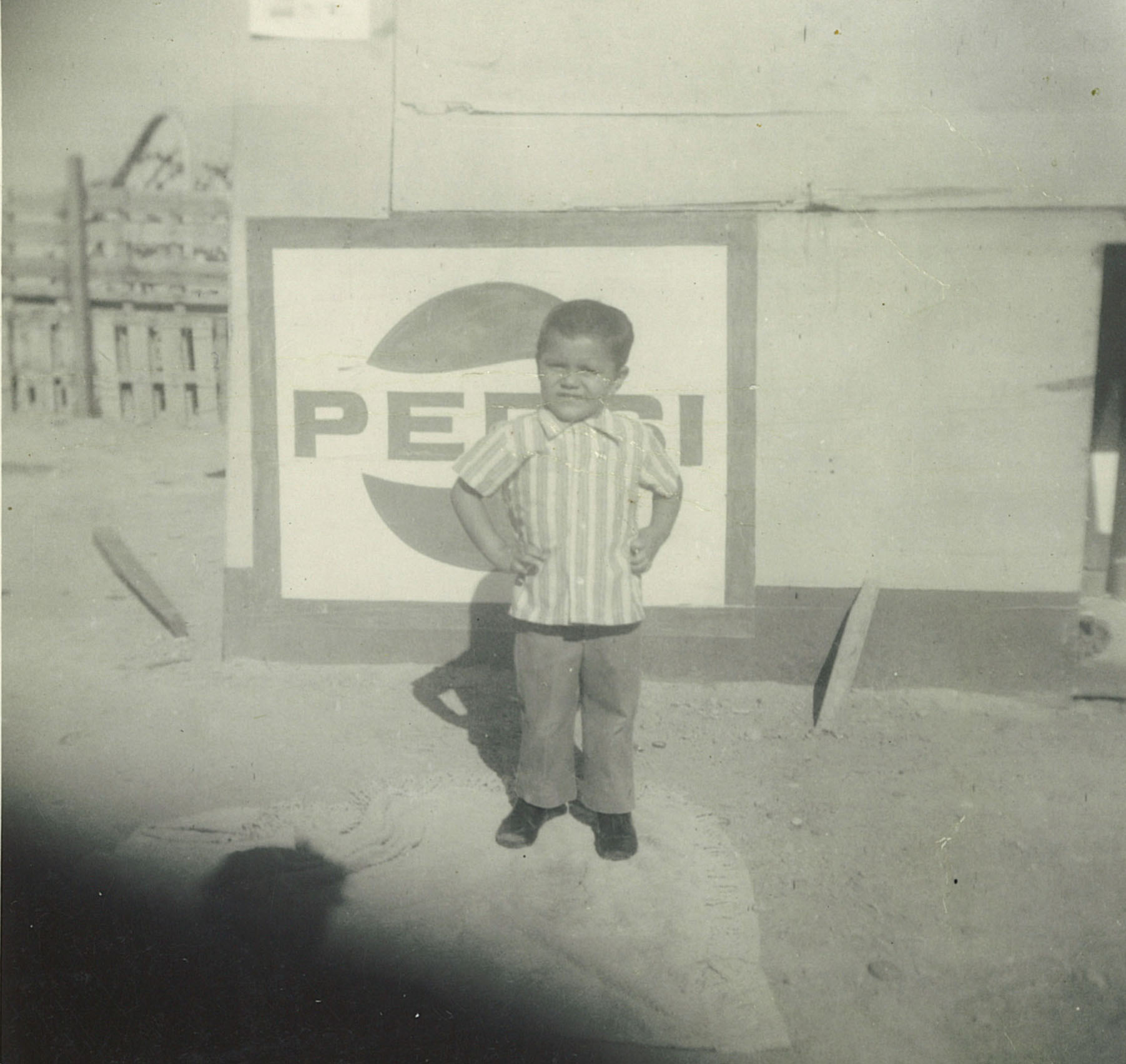 The author posing Mexico, age 4