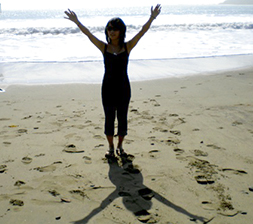 Kiki at the beach