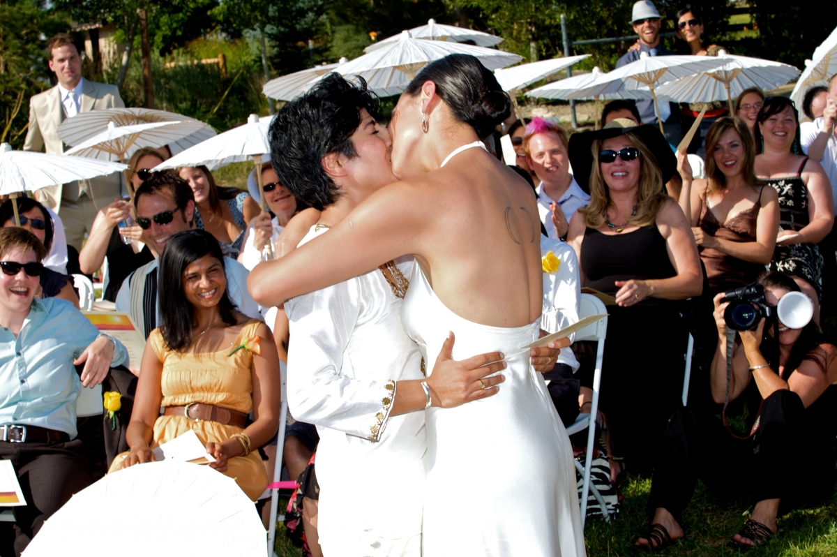 The bride may kiss the bride -Sara & Paloma's wedding
