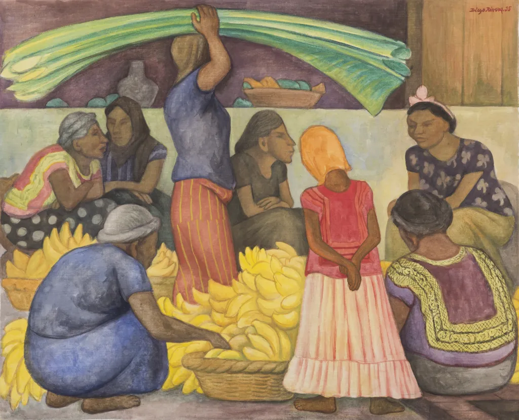 Diego Rivera, Tehuanas in the Market, 1935