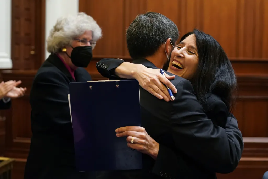 Justice Patricia Guerrero at her recent confirmation as Chief Justice of California