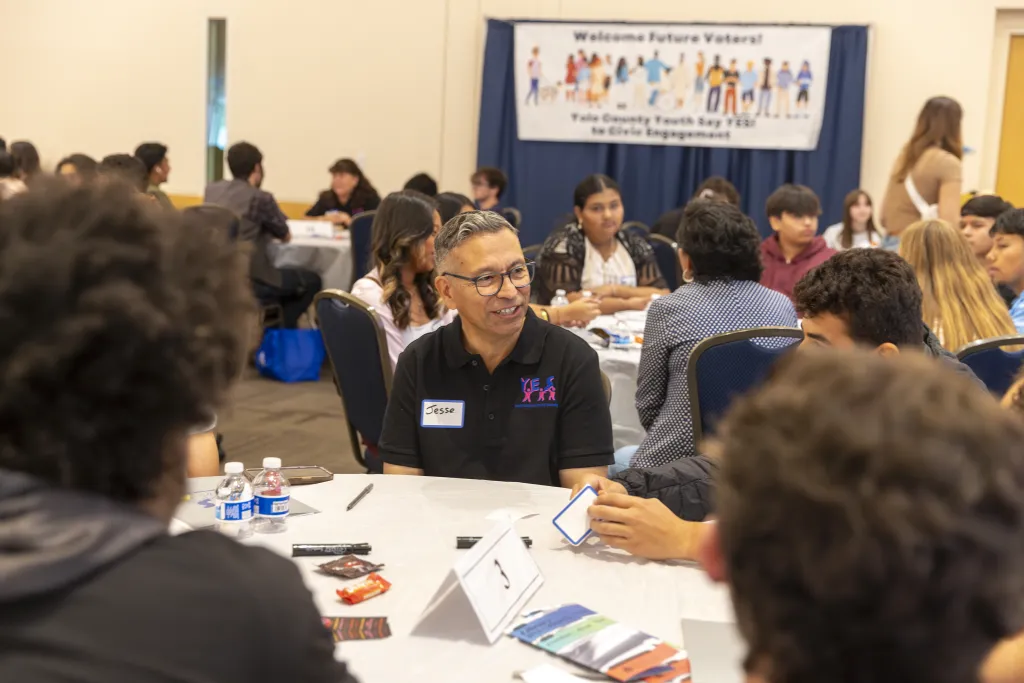 Jesse Salinas conversing with young people during the 2023 Youth Empowerment Summit