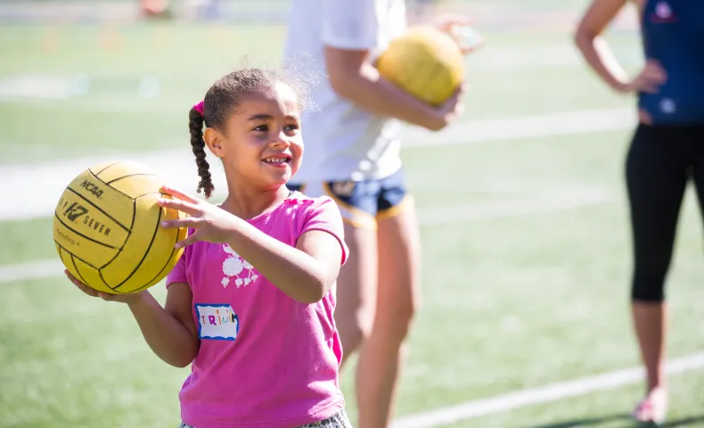 Girl Playing with Ball