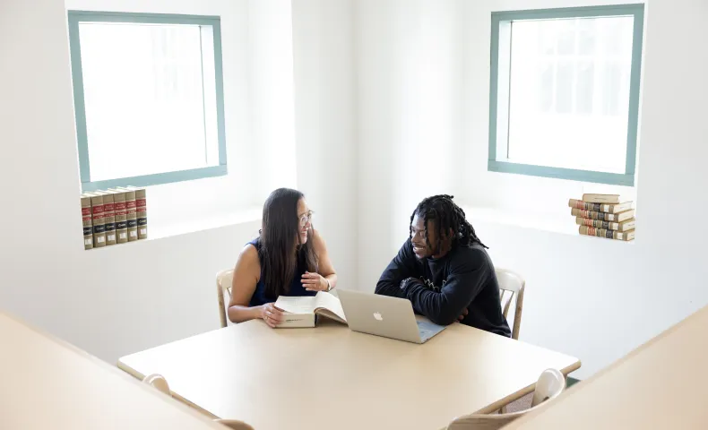 Student and Teacher at table