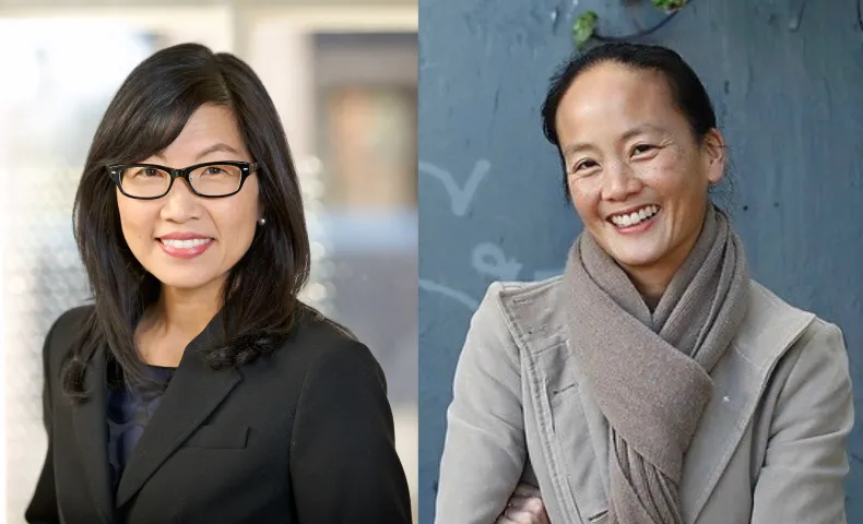 Headshots of Cathy Cha and Katharine Gin