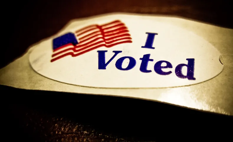 "I voted" sticker