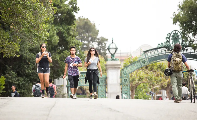 Students at entrance of UC Berkeley