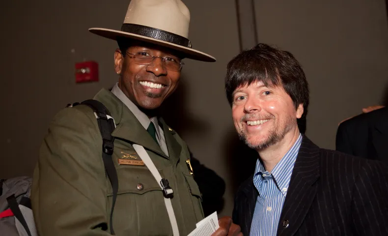 Yosemite park ranger Shelton Johnson and documentary film maker Ken Burns