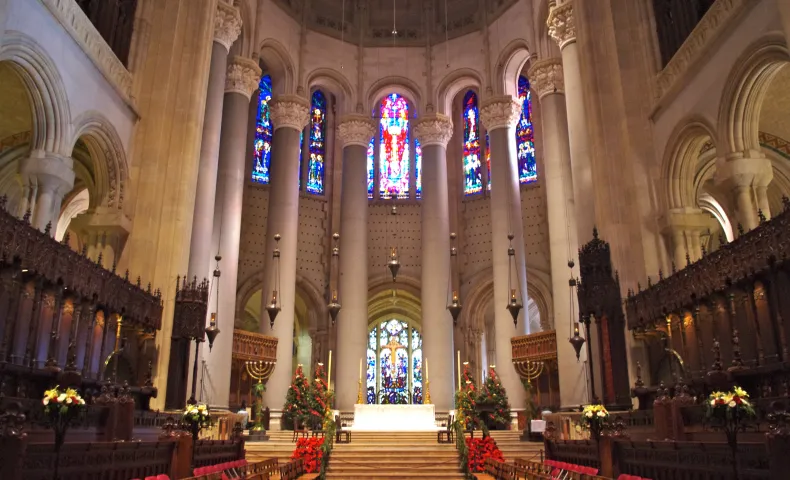 Interior of large church