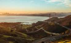 Photo of San Francisco's Golden Gate Bridge overlooking the water