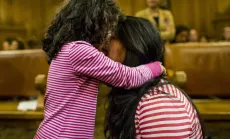 Woman with a child in court 