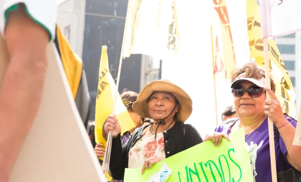 Immigrant rights marchers