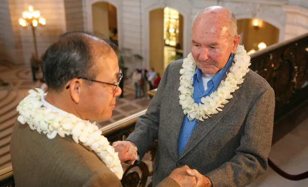 Gay couple weds in San Francisco City Hall when there was a legal window for same-sex marriage