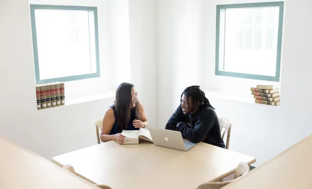 Student and Teacher at table