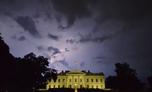 Stormy Night in Washington DC, Whitehouse