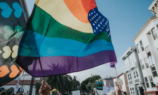 Rainbow American Flag