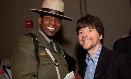 Yosemite park ranger Shelton Johnson and documentary film maker Ken Burns