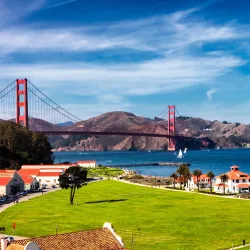 Crissy Field lawn with a view of the Golden Gate Bridge