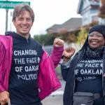 Two organizers spreading the word on Measure W in Oakland