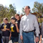 Walter J. Haas at Presidio Rob Hill Campground with students