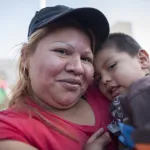 Woman and child at San Francisco May Day