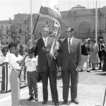 Walter A. Haas, Jr.and Boys Club (flag) with Frank Jordan