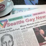 Front page of Seattle Gay News