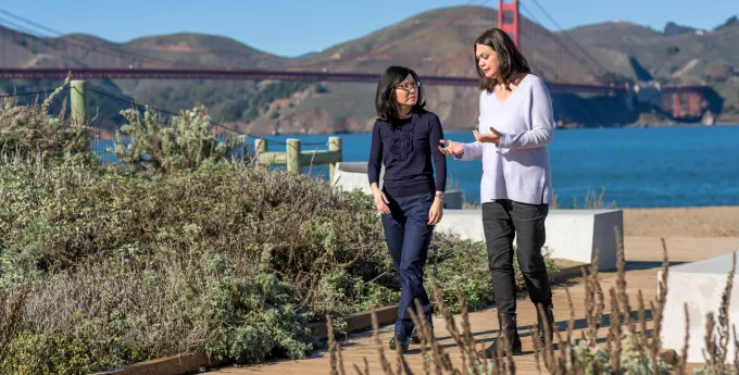 Jennie Watson and Cathy Cha at Crissy Field